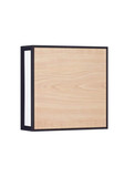 Nova Luce LED Außen-Wandleuchte Astral 16W warmweiss 3000K IP65 salzwasserfest Schwarz Holz Aluminium 22x22cm 9030631