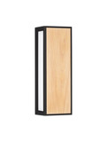 Nova Luce LED Außen-Wandleuchte Astral 10W warmweiss 3000K IP65 salzwasserfest Schwarz Holz Aluminium 26x9cm 9030633