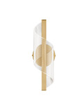 Nova Luce LED Wandleuchte Valentin 9W warmweiss 3000K Messinggold Aluminium 33x13cm 9030634