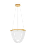 Nova Luce LED Pendelleuchte Valentin dimmbar 35W warmweiss 3000K Gold Aluminium Ø52cm 9030636