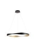 Nova Luce LED Pendelleuchte Dobi dimmbar 40W Schwarz Gold Aluminium Ø80cm 9030643