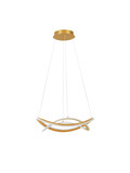 Nova Luce LED Pendelleuchte Celestia dimmbar 87W warmweiss 3000K Messinggold Aluminium Ø60cm 9030645