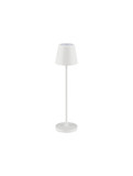 Nova Luce LED Akku-Tischleuchte Petit dimmbar 2W warmweiss 3000K IP54 salzwasserfest Weiß Aluminium Ø7cm 9030711