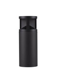 Nova Luce LED Sockelleuchte Soul 24W warmweiss 3000K IP65 Schwarz Aluminium 43cm 9030744