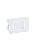Nova Luce LED Wandeinbauleuchte Rudy 3W warmweiss 3000K IP65 Weiß Aluminium 12x8cm 9030759