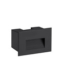 Nova Luce LED Wandeinbauleuchte Polka 4W warmweiss 3000K IP65 Schwarz Aluminium 12x8cm 9030760