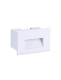 Nova Luce LED Wandeinbauleuchte Polka 4W warmweiss 3000K IP65 Weiß Aluminium 12x8cm 9030761