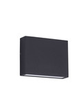 Nova Luce LED Außen-Wandleuchte Tick 4W warmweiss 3000K IP54 salzwasserfest Schwarz Aluminium 11,5x9cm 9030815