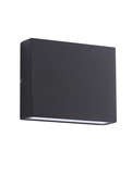 Nova Luce LED Außen-Wandleuchte Tick 7W warmweiss 3000K IP54 salzwasserfest Schwarz Aluminium 11,5x9cm 9030817