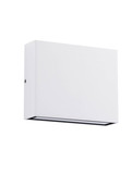 Nova Luce LED Außen-Wandleuchte Tick 7W warmweiss 3000K IP54 salzwasserfest Weiß Aluminium 11,5x9cm 9030818