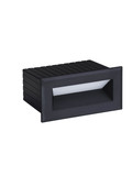 Nova Luce LED Wandeinbauleuchte Vivion 1W warmweiss 3000K IP54 salzwasserfest Schwarz 10x6,5cm 9030819