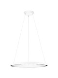 Nova Luce LED Pendelleuchte Deos dimmbar 27W warmweiss 3000K Weiß Aluminium Ø65cm 9030895