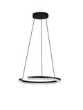 Nova Luce LED Pendelleuchte Greamy dimmbar 21W warmweiss 3000K Schwarz Aluminium Ø46cm 9030950