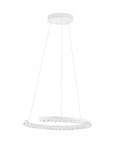 Nova Luce LED Pendelleuchte Greamy dimmbar 21W warmweiss 3000K Weiß Aluminium Ø46cm 9030951