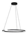 Nova Luce LED Pendelleuchte Greamy dimmbar 30W warmweiss 3000K Schwarz Aluminium Ø65cm 9030954