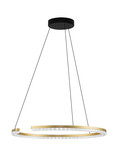 Nova Luce LED Pendelleuchte Greamy dimmbar 30W warmweiss 3000K Gold Aluminium Ø65cm 9030955