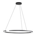 Nova Luce LED Pendelleuchte Greamy dimmbar 43W warmweiss 3000K Schwarz Aluminium Ø85cm 9030956