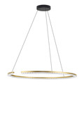 Nova Luce LED Pendelleuchte Greamy dimmbar 43W warmweiss 3000K Gold Aluminium Ø85cm 9030958