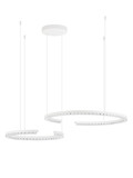 Nova Luce LED Pendelleuchte Greamy dimmbar 49W warmweiss 3000K Weiß Aluminium 93x65cm 9030961