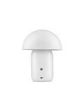 Nova Luce LED Akku-Tischleuchte Pois dimmbar 2W warmweiss 3000K Weiß Stahl Ø20cm 9050171