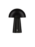 Nova Luce LED Akku-Tischleuchte Ande dimmbar 2W warmweiss 3000K Schwarz Stahl Ø16cm 9050175