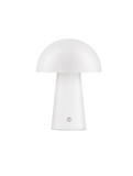 Nova Luce LED Akku-Tischleuchte Ande dimmbar 2W warmweiss 3000K Weiß Stahl Ø16cm 9050176