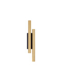 Nova Luce LED Wandleuchte Paron 15W warmweiss 3000K Schwarz Gold Aluminium 38x7cm 9060239