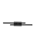 Nova Luce LED Wandleuchte Antama dimmbar 12W warmweiss 3200K Schwarz Stahl Aluminium 53,5x8cm 9081809