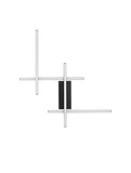 Nova Luce LED Wandleuchte Apecho dimmbar 28W warmweiss 3200K Schwarz Stahl Aluminium 62x59cm 9081811