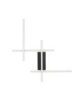 Nova Luce LED Wandleuchte Apecho dimmbar 34W warmweiss 3200K Schwarz Gold Stahl Aluminium 62x59cm 9081813