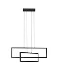 Nova Luce LED Pendelleuchte Alis dimmbar 47W warmweiss 3200K Schwarz Stahl Aluminium 70x9,5cm 9081817