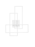 Nova Luce LED Deckenleuchte Alis dimmbar 48W warmweiss 3200K Weiß Stahl Aluminium 65x50cm 9081821