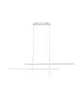 Nova Luce LED Pendelleuchte Antama dimmbar 40W warmweiss 3200K Weiß Stahl Aluminium 120x5,5cm 9081831