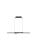 Nova Luce LED Pendelleuchte Akro dimmbar 41W CCT warm-/neutralweiss 2700/3000/4000K Schwarz Aluminium 120x30cm 9088119