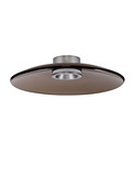 Nova Luce LED Deckenleuchte Esti dimmbar 33W warmweiss 3000K Dunkelbraun Nickel matt Glas Aluminium Ø50cm 9088126