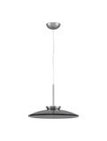 Nova Luce LED Pendelleuchte Esti dimmbar 21W warmweiss 3000K Rauchgrau Nickel matt Glas Aluminium Ø50cm 9088127