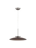 Nova Luce LED Pendelleuchte Esti dimmbar 21W warmweiss 3000K Dunkelbraun Nickel matt Glas Aluminium Ø50cm 9088128