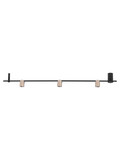 Nova Luce LED Deckenleuchte Sirmos dimmbar 21W warmweiss 3000K Champagnergold Schwarz Aluminium 150x18cm 9088132