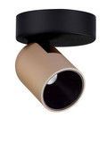 Nova Luce LED Deckenleuchte Sirmos dimmbar 8W warmweiss 3000K Champagnergold Schwarz Aluminium Ø10cm 9088133
