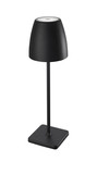 Nova Luce LED Akku-Tischleuchte Colt dimmbar 2W warmweiss 3000K USB IP54 Anthrazit Aluminium Ø11cm 9121912