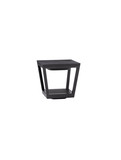 Nova Luce LED Solar-Sockelleuchte Cuppa 2W warmweiss 3000K Bewegungsmelder IP54 salzwasserfest Anthrazit Aluminium 24cm 9136464