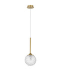 Nova Luce Pendelleuchte Mirano G9 Messinggold Stahl Glas Ø15cm 9160211
