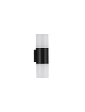 Nova Luce LED Außen-Wandleuchte Paul 10W warmweiss 3000K IP65 salzwasserfest Schwarz Aluminium Ø8,5cm 9176106