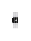 Nova Luce LED Außen-Wandleuchte Paul 10W warmweiss 3000K Bewegungsmelder IP65 salzwasserfest Schwarz Aluminium Ø8,5cm 9176107