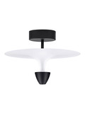 Nova Luce LED Deckenleuchte Luet 11W warmweiss 3000K Schwarz Weiß Aluminium Ø34cm 9186700