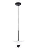 Nova Luce LED Pendelleuchte Luet 11W warmweiss 3000K Schwarz Weiß Aluminium Ø26cm 9186701