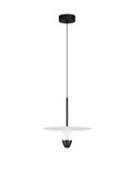 Nova Luce LED Pendelleuchte Luet 11W warmweiss 3000K Schwarz Weiß Aluminium Ø34cm 9186702