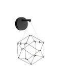 Nova Luce LED Pendelleuchte Nebula 6W warmweiss 3000K Schwarz Chrom Aluminium 23x17cm 9186904