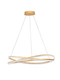 Nova Luce LED Pendelleuchte Ofelia dimmbar 68W warmweiss 3000K Messinggold Aluminium Ø95cm 9186936