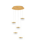 Nova Luce LED Pendelleuchte Bion 32W warmweiss 3000K Messinggold Metall Ø50cm 9186942
